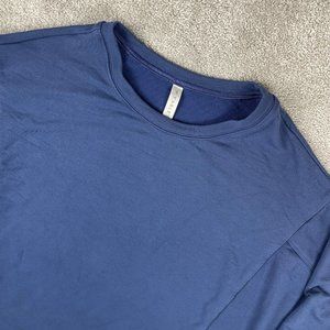 Fabletics Pullover Sweater Women's Medium Blue Cropped Batwing Crew Neck